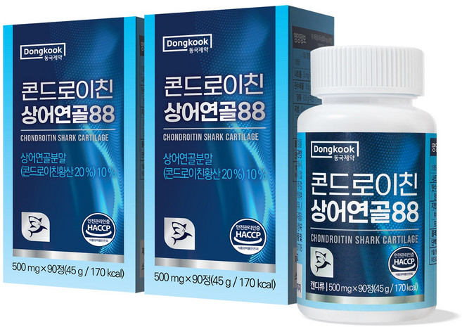 동국제약 콘드로이친 상어연골88, 90정, 2개