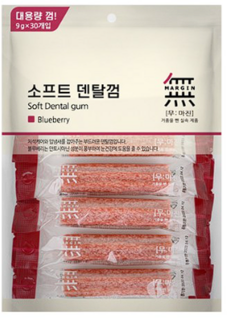 무마진 소프트 강아지 덴탈껌 30p, 블루베리, 270g, 2개