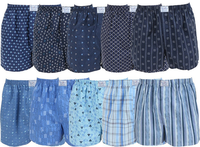 국내생산 남성 순면 트렁크 사각 팬티 진한색 연한색 5매 세트