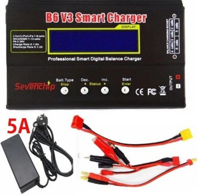 RC카 최신형 IMAX B6 V3 스마트 급속충전기(5파워서플라이포함), 1개