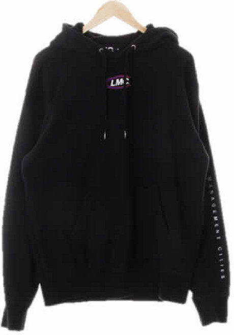 엘엠씨 3658 lmc 블랙 면 루즈핏소매자수레터링후드티 [M] 수지네 구제