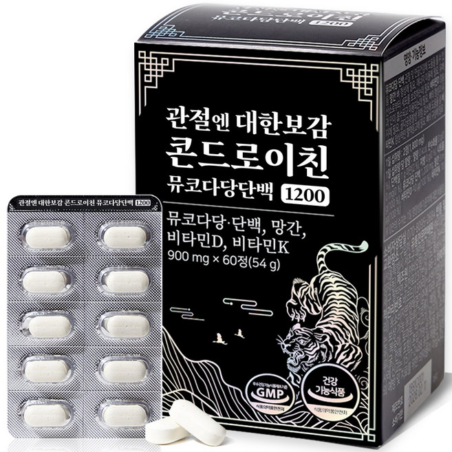 관절엔대한보감 콘드로이친 1200, 1박스, 60정