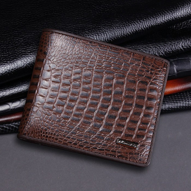 크리스찬케리 남성 반지갑 소가죽 CK-1104 악어무늬 카드 지폐 수납 지갑