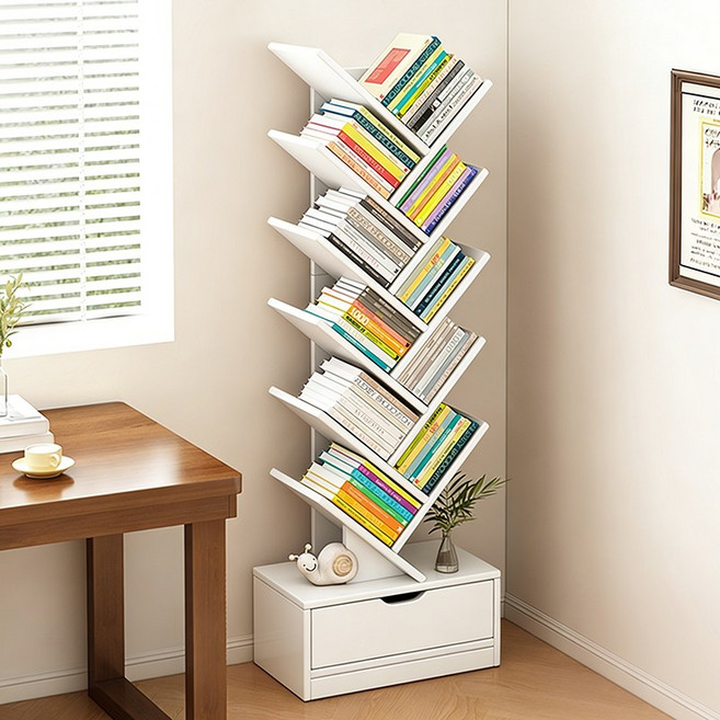 오솜 책장 거실 다용도 인테리어 책꽂이 수납장, 12단, 화이트