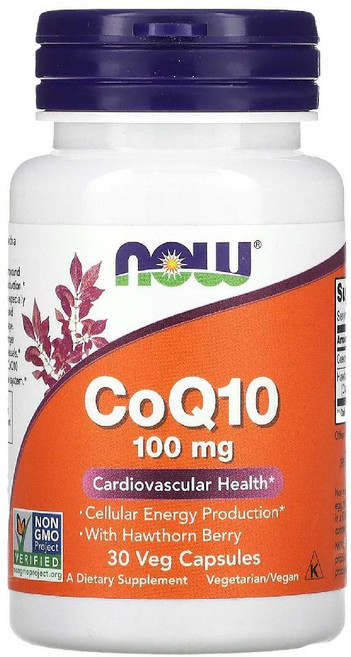 나우푸드 CoQ10 100mg 베지 캡슐 비건, 1개, 30정