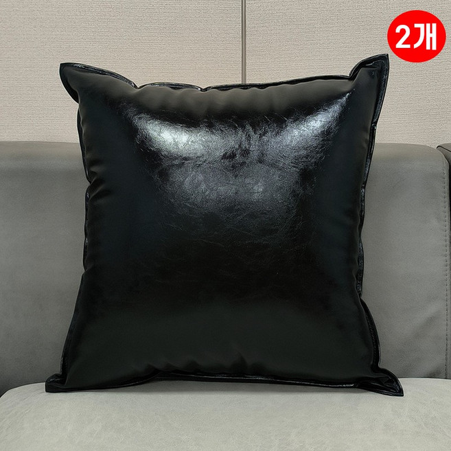 1+1 행사 유럽풍 고급 가죽 쿠션 프리미엄 가죽 쿠션커버 반려동물 스크래치 방지 쿠션