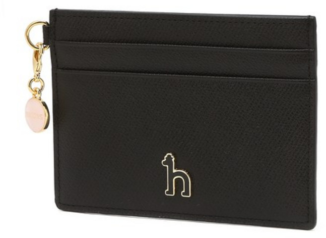 헤지스 ELINE 퍼피 참장식 소가죽 카드지갑