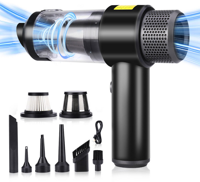 무선 차량용 진공 청소기 에어건 7종 노즐 진공 압축 공기 주입