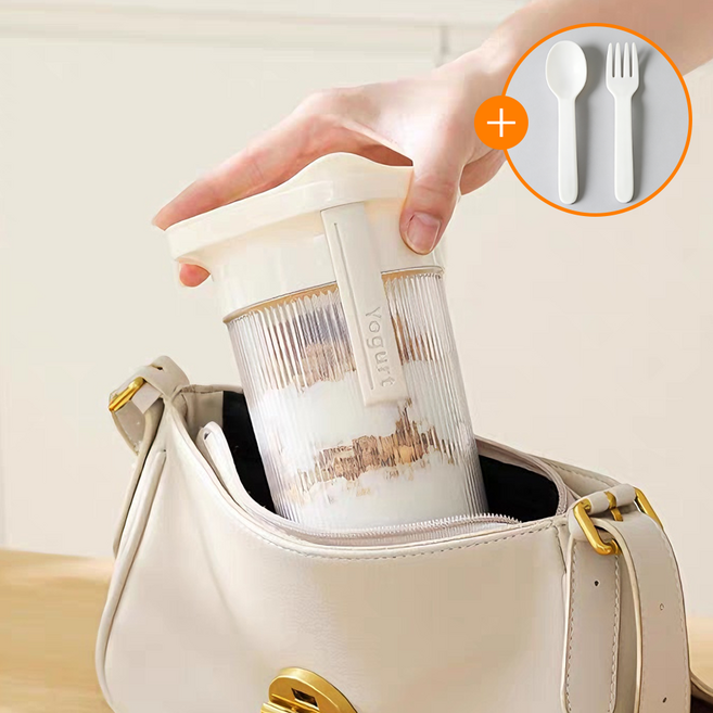 하루꿈 유청분리기 휴대용 필터컵 스푼포크 포함 간편세척 그릭요거트메이커, 1개, 화이트