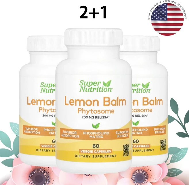 슈퍼뉴트리션 레몬밤 파이토솜 200mg 60캡슐 x 3병, 60정 - 쿠팡