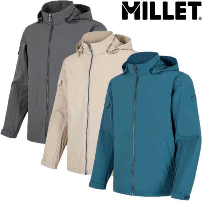 밀레 [봄여름] 남자 아스킨 웰킨 자켓으로 와샤 원단 느낌의 원단의 힘이 있고 여름까지도 커버 할 수 있는 아주 실용적인 일상 바람막이 자켓