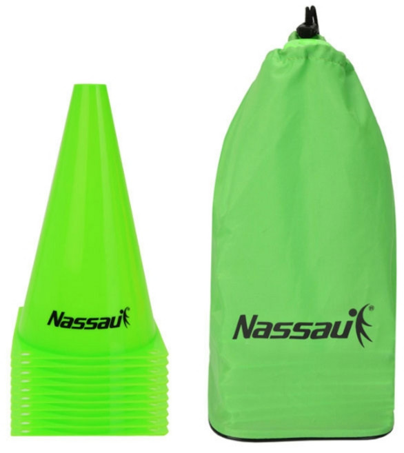 낫소 라바콘 23cm 10개입 세트 학교체육 클럽용 훈련용, 1세트, 그린