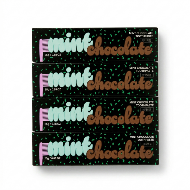 투스티 치약 민트초코향, 80g, 4개