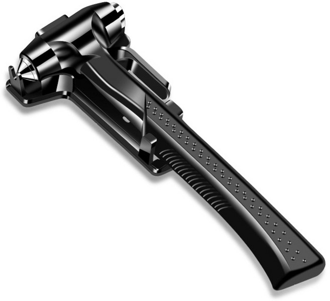 카폴레옹 비상탈출 차량용 안전벨트 컷터 겸 해머망치 실버, 1개, 블랙 G