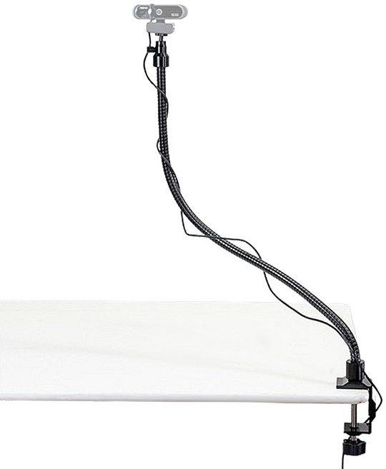 테이블 웹캠 거치대 롱 자바라 플렉시블 클램프 스탠드, 케이블 추가 안함, 1개, 케이블 추가 안함