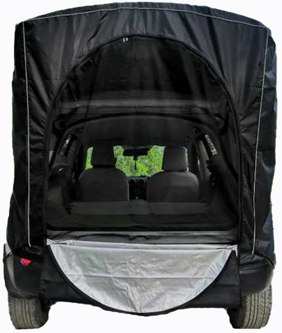 렉스턴호환 스포츠 SUV 차박용 도킹 텐트 트렁크 지원 꼬리 쉘터, 검정