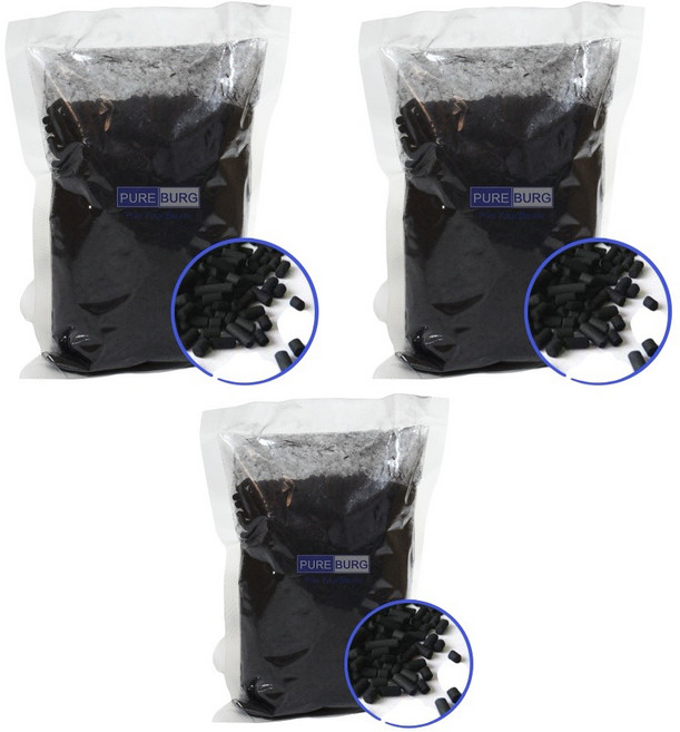 活性炭濾芯顆粒 適用於廚餘處理機, 黑色4mm 圓柱狀粒, 補充包250g*3包