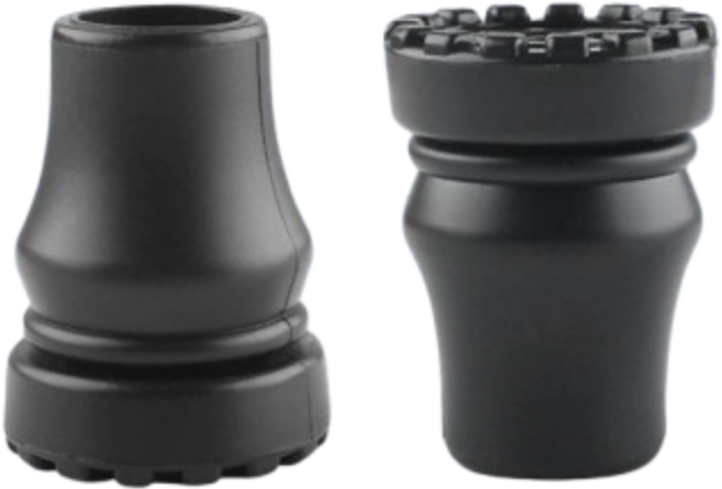 안심보 미끄럼 방지 지팡이 고무 패킹 20mm, 블랙, 2개