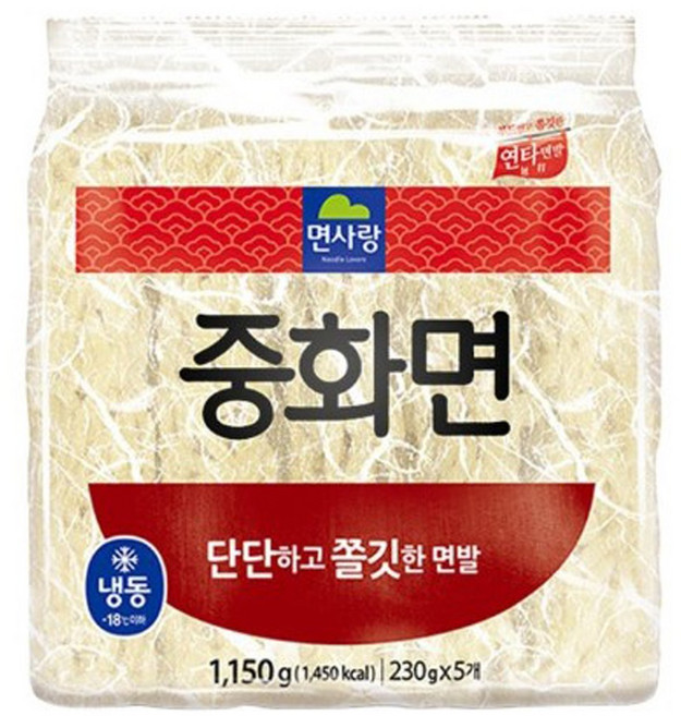 면사랑 중화면 단단하고 쫄깃한맛, 1.15g, 1개