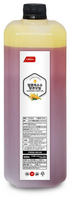 알콤옥수수 팝콘오일 버터향오일, 1개, 1.05L