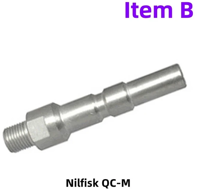 Nilfisk Alto KEW IPC Portotecnica 폼 랜스 건 어댑터 커플러 (G1/4 스레드 포함) 용 세차 퀵 릴리스 플러, 01 빠른, 01 Item B