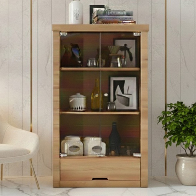 세이 장식장 진열장 유리장, 오크