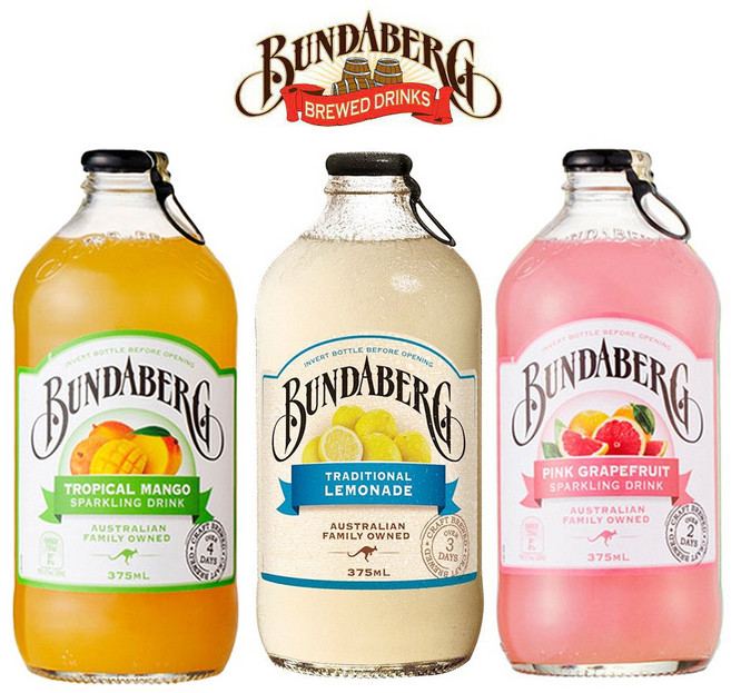 분다버그 3종믹스 핑크자몽+망고+레몬에이드, 12개, 375ml