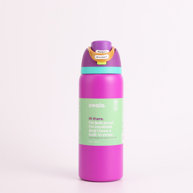 Owala FreeSip 보온보냉병 710/950ml, 950ml, 짙은 핑크, 1개