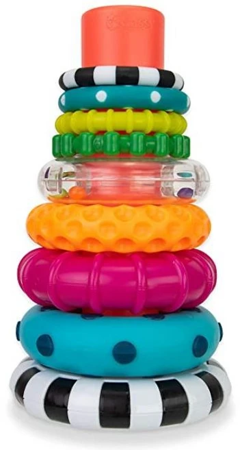 Sassy Stacks of Circles Stacking Ring STEM Learning Toy 9 Piece Set Age 6+ Months-B07NXDJ52C, one color / one size, 1개 - 쿠팡