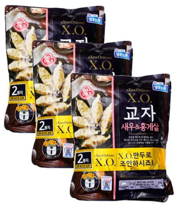 오뚜기 냉장_X.O. 교자새우&홍게살 (324GX2) 3개 324g, 10세트, 324g