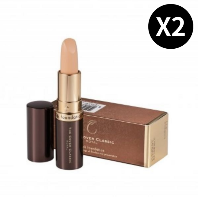 더커버클래식 로얄 스틱 파운데이션 23호 내추럴 베이지, 31호 (브론즈 베이지), 2개