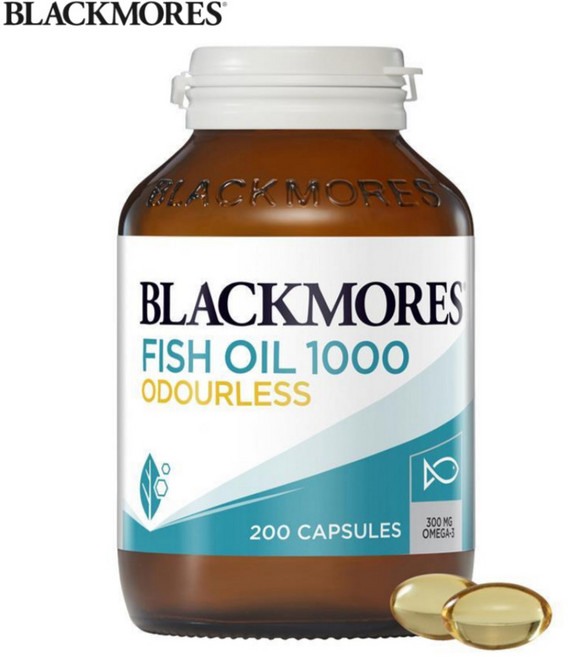 블랙모어스 무취 피쉬오일 오메가3 1000mg 200캡슐, 200정, 1개