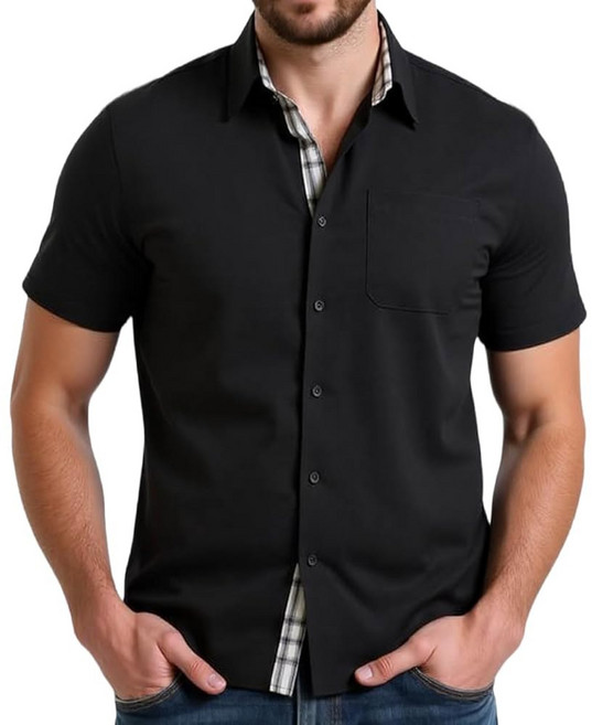 men's linen shirt short sleeve button down casual 탑 summer beach vacation 티와 pocket men's 격자무늬 엣지 트로피컬 shirt