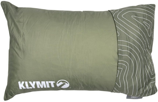 Klymit 드리프트 캠핑 베개 분리형 메모리폼 라지 그린, 1개