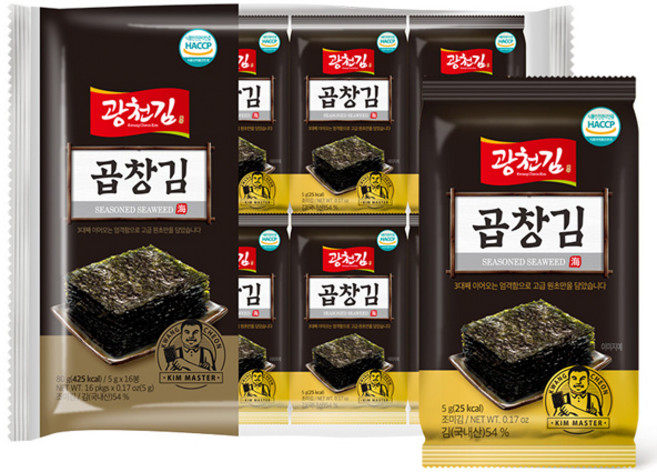 광천김 곱창김 도시락김, 5g, 32개