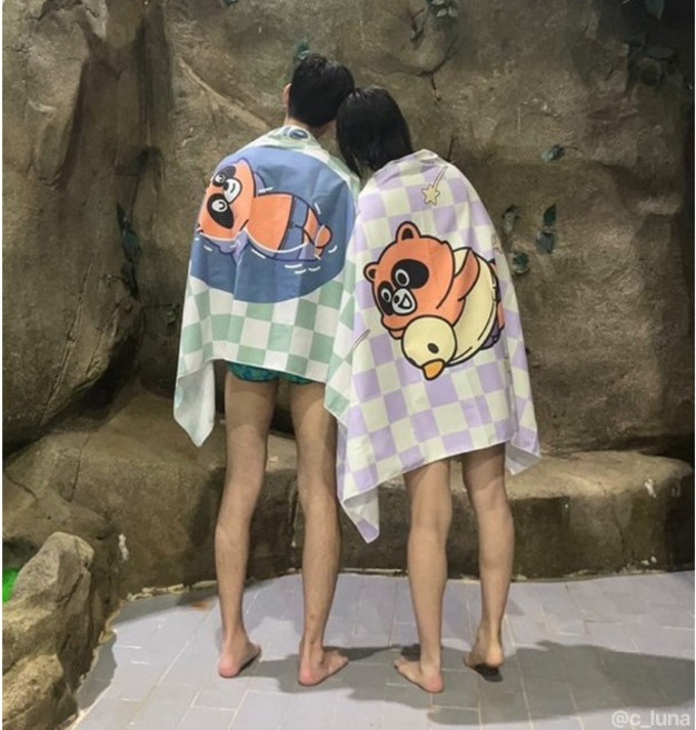 대형 비치타월 극세사 해변 물놀이 수영 타월 특대형 휴양지 라쿤, 1개, 라벤더