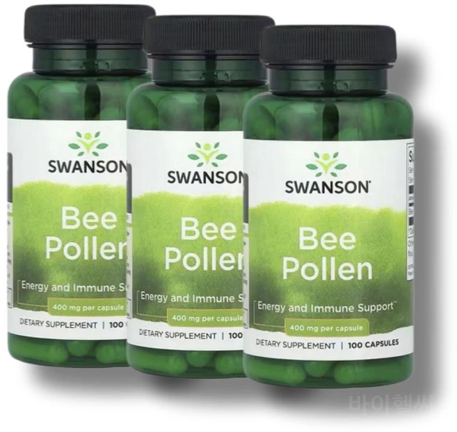 스완슨 비폴렌 벌화분 400mg 100정 3병 화분 BeePollen 화분가루 벌꽃가루 - 쿠팡