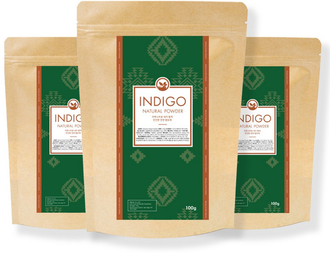 프롬아유르베다 네이처 인디고 가루 셀프 새치 염색약 인디고헤나 100g, 흑갈색, 3개