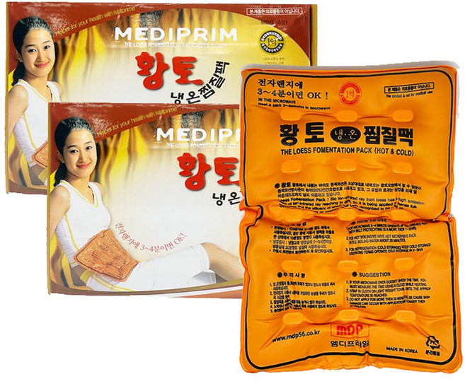 엠디프라임 황토 냉온찜질팩(PVC), 2개