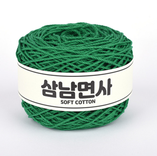 삼남뜨개실 36합 삼남면사 80g 51컬러 코바늘실, 36합 23 그린 80g, 1개