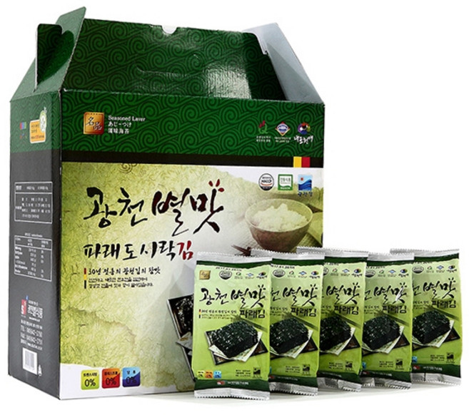 광천김 파래 도시락김 32봉 /파래김
