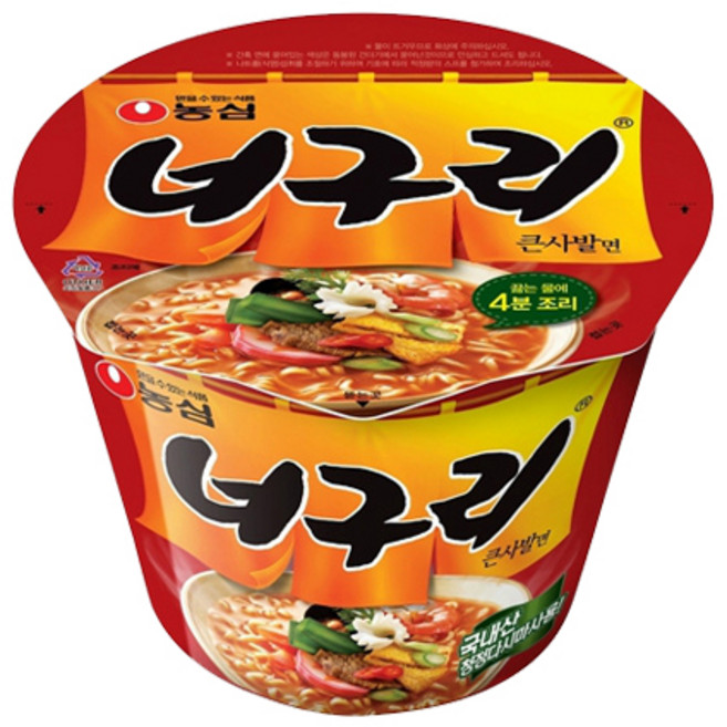 농심 너구리 큰사발 111g, 12개