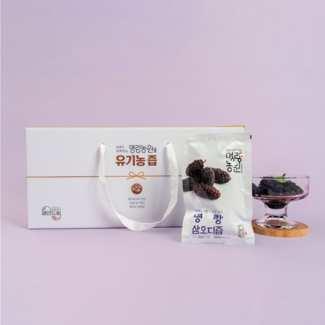 [명랑드림]유기농 명인이 직접 키운 100% 진한 오디즙 30포 (실속형/선물세트), 선물세트 (100ml x 10포 x 3소박스)