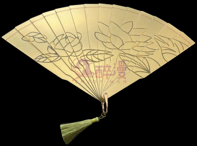 귀칼 도우마 부채 코스프레 애니 코스튬 악세사리, A. 보편적 코드, A. 황금색 소수의 반점, 1개, 1개