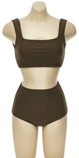 couyor 폴댄스의상 상하의 세트 폴키니 폴댄스복, 커피색