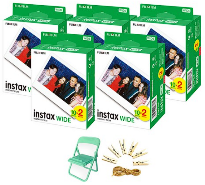 인스탁스 즉석 와이드필름 100p + 포토체어 랜덤발송 + 포토라인 세트, 1세트