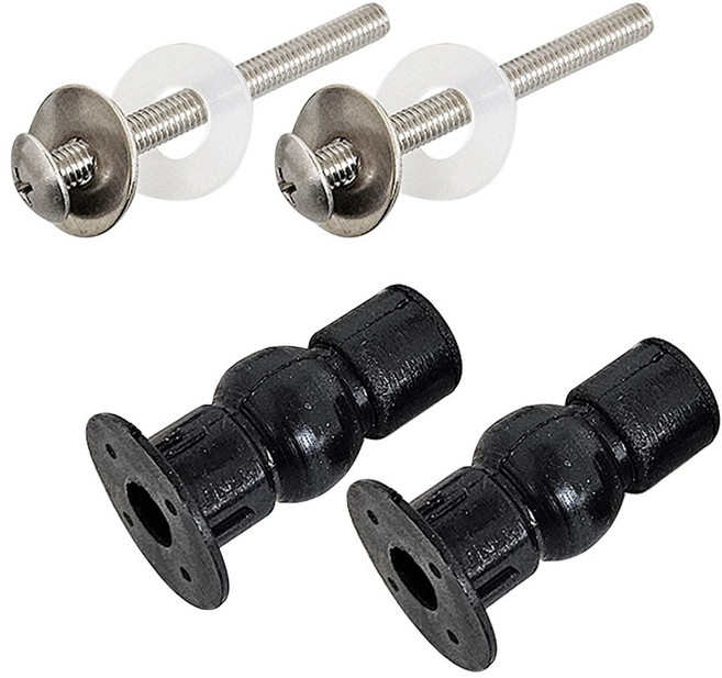 h양변기 커버 (체결볼트 검정2P) 시트고리 부속 변기커버 연결 부품 체결 볼트 비데 고정, 블랙