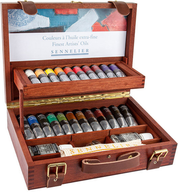 시넬리에 전문가 유화물감세트 40ml 22색 WoodenBOX N130351, 1개