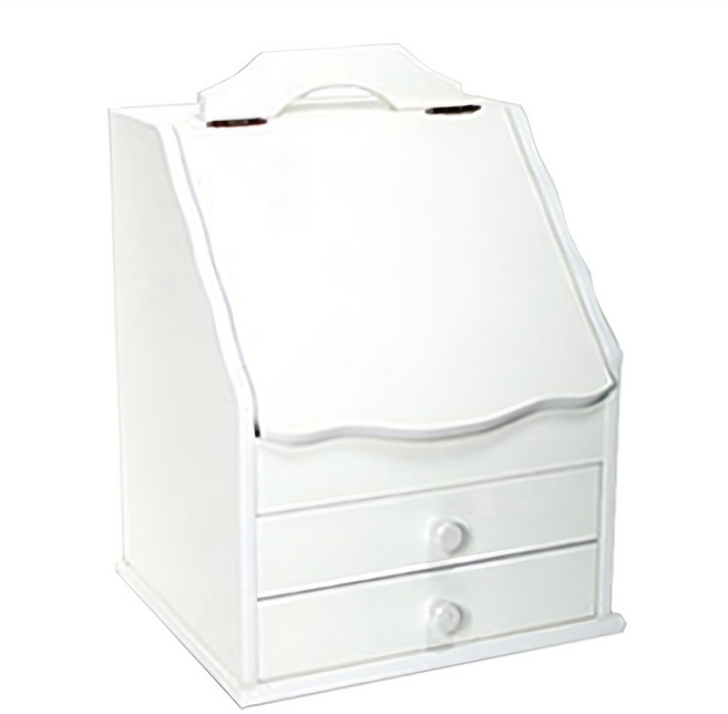 [홈퍼니] 미니 좌식 서랍둘 화장대, 화이트