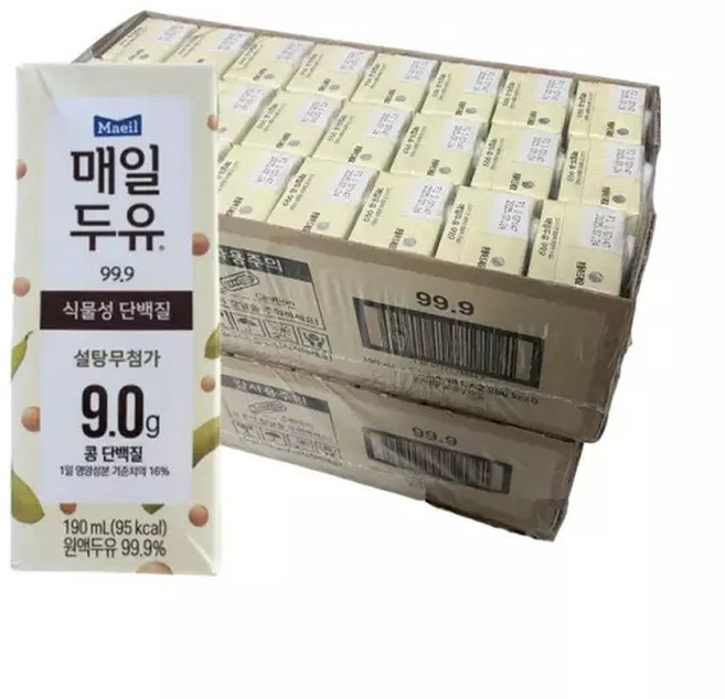 매일두유 99.9 식물성 단백질 190ml 48개